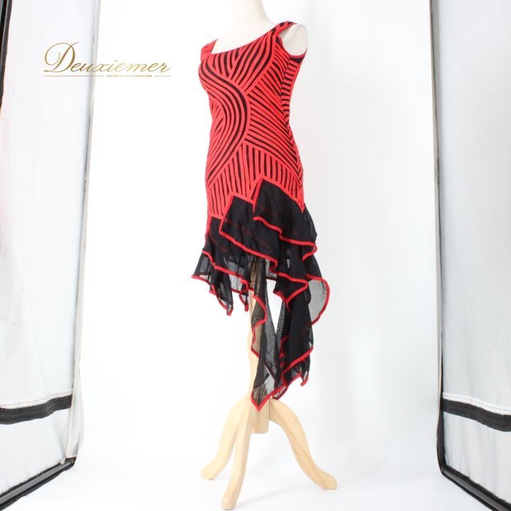 社交ダンス 衣装 ラテン ドレス ワンピース パーティドレス Leirena