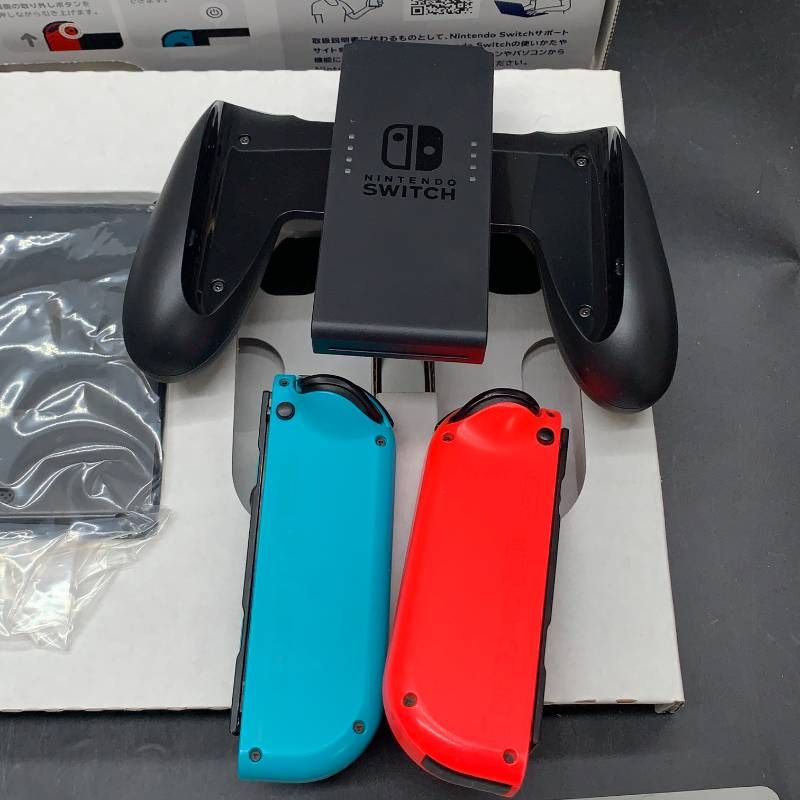 K407 動作OK Nintendo Switch JOY-CON ネオンブルー/ネオンレッド 中古