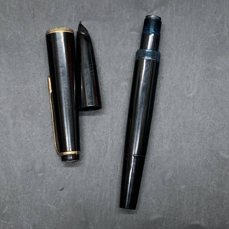 H483 モンブラン 万年筆 No.32 ペン先 585 14K ブラック ホワイト