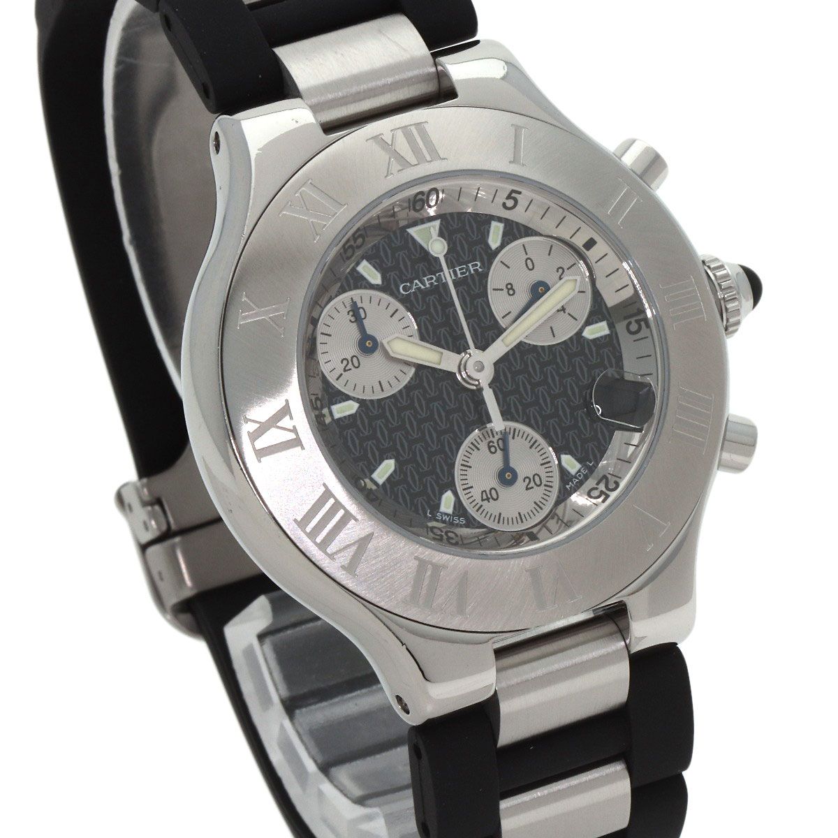 CARTIER カルティエ W10125U2 マスト21 クロノスカフ 腕時計 SS SSx