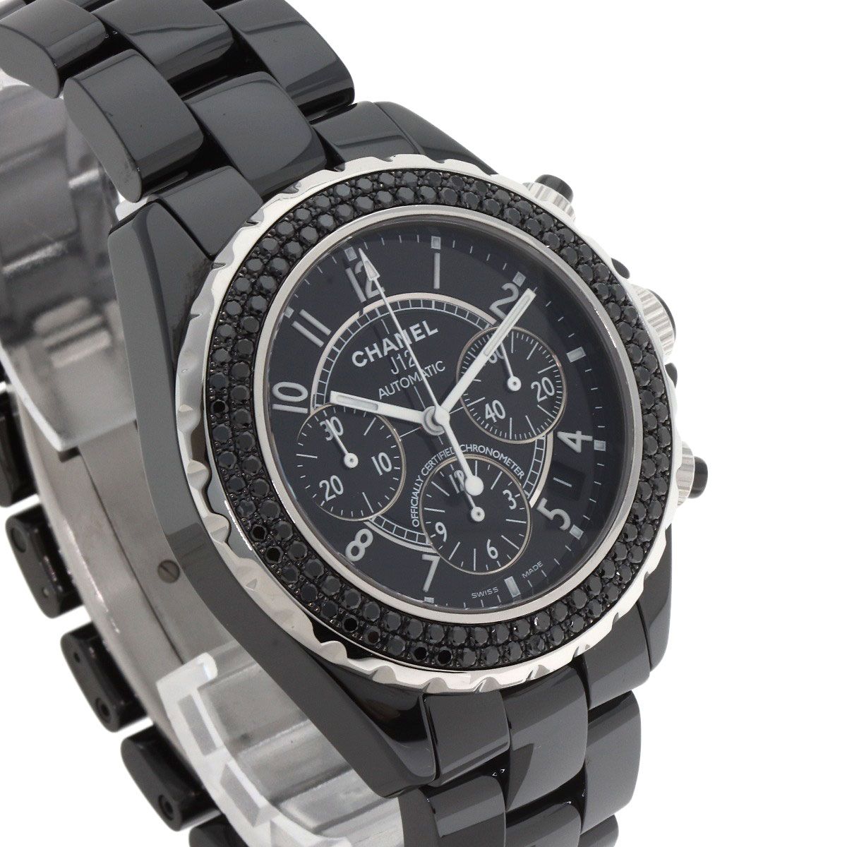 CHANEL シャネル H1419 J12 41mm ベゼル ブラックダイヤモンド 腕時計