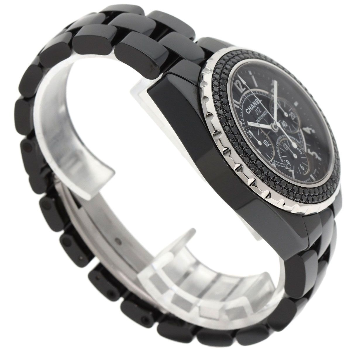 CHANEL シャネル H1419 J12 41mm ベゼル ブラックダイヤモンド 腕時計 セラミック セラミック ダイヤモンド メンズ [中古] CHANEL シャネル H1419 J12 41mm ベゼル ブラックダイヤモンド 腕時計