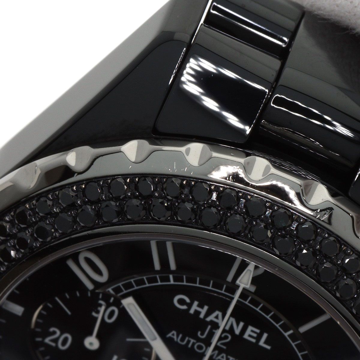 CHANEL シャネル H1419 J12 41mm ベゼル ブラックダイヤモンド 腕時計