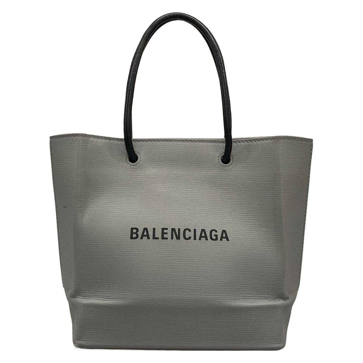BALENCIAGA(バレンシアガ) トートバッグ - 572411 グレー レザー