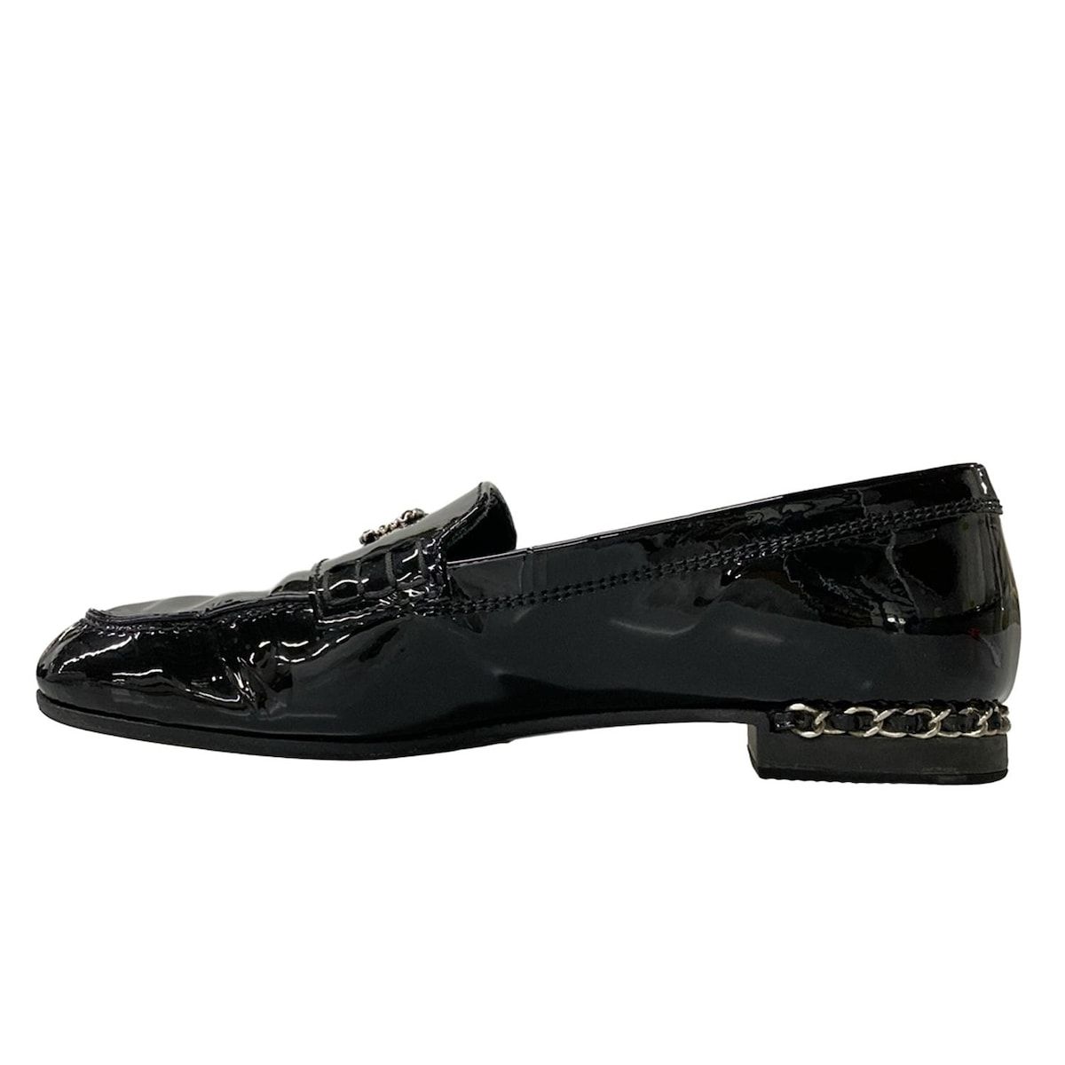 CHANEL(シャネル) ローファー 36 1/2C レディース G35067 黒 アウト
