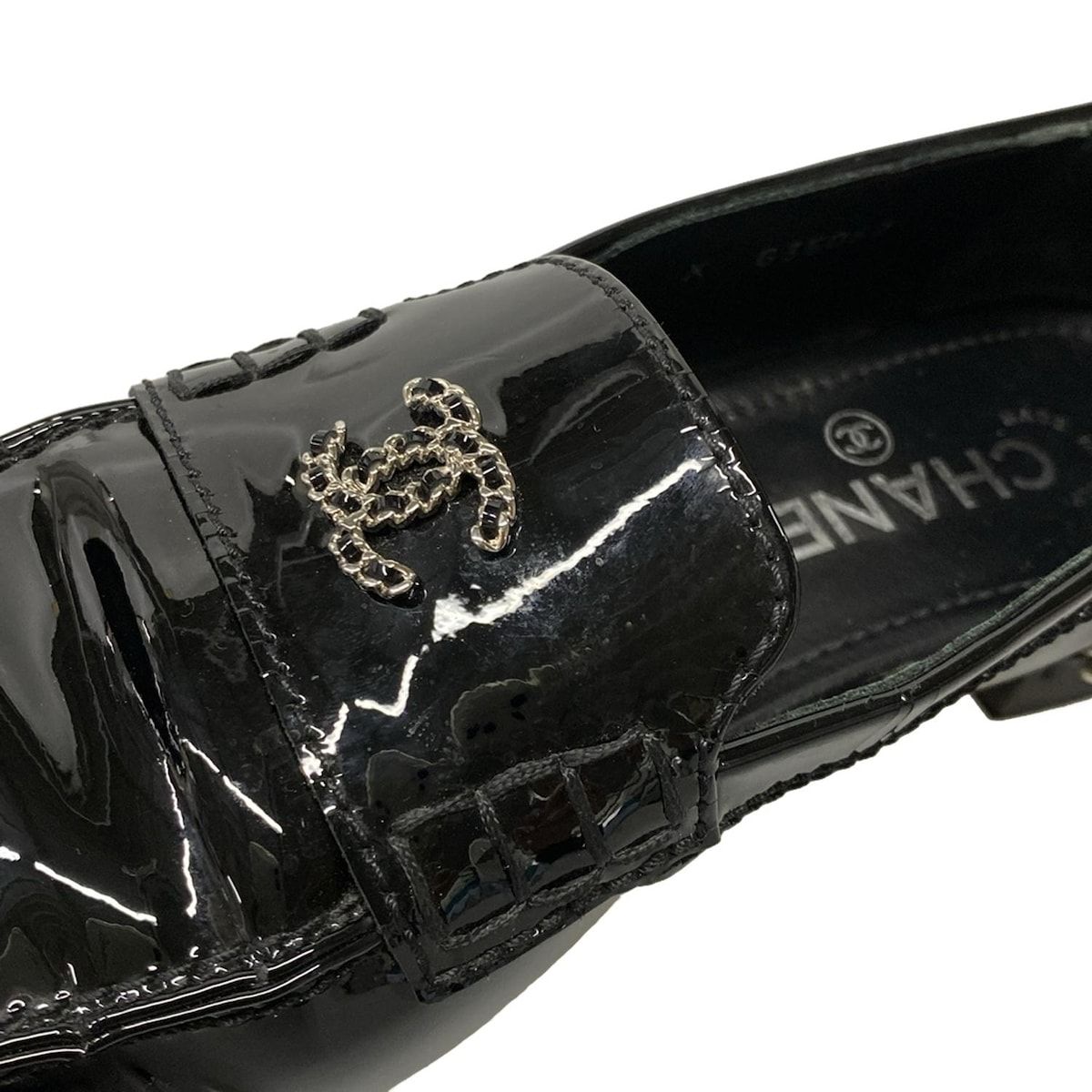 CHANEL(シャネル) ローファー 36 1/2C レディース G35067 黒 アウト 