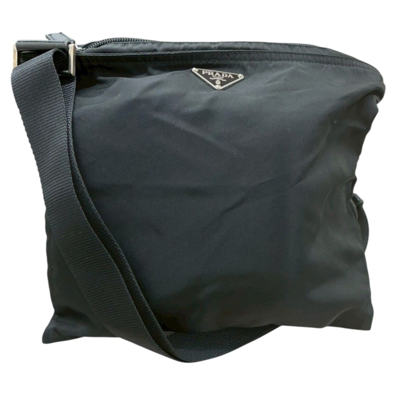 美品 PRADA プラダ 三角ロゴ テスート ブラック ナイロン ショルダー