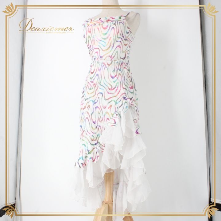 社交ダンス 衣装 スタンダード ドレス ワンピース パーティドレス 白