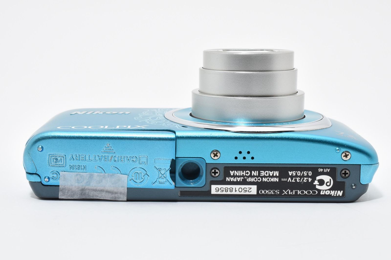 返品保証】☆良品☆ニコン Nikon COOLPIX S3500 ブルー☆動作品☆ L44