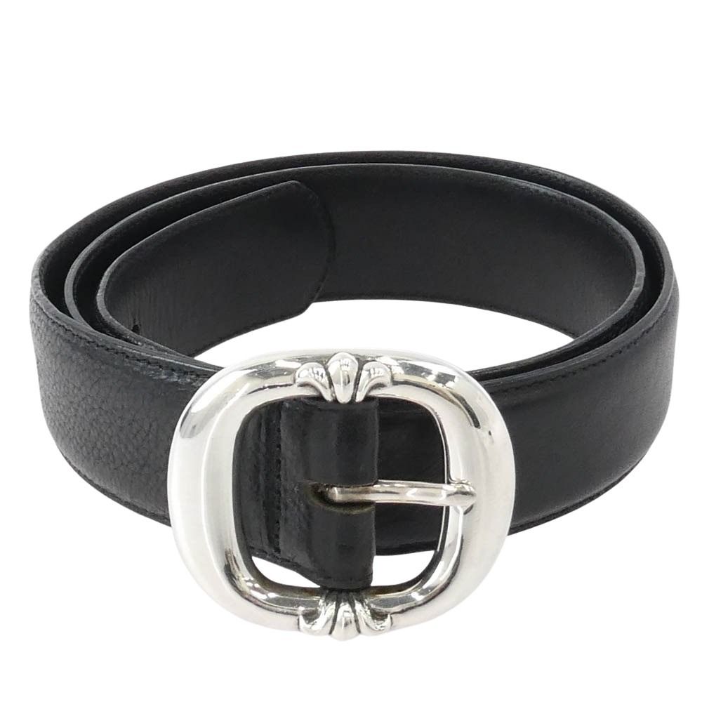 CHROME HEARTS クロムハーツ（原本無） BLT GUNSLINGER 1.5 ガンスリンガー バックル レザー ベルト 36インチ ブラック系 36【中古】 CHROME HEARTS クロムハーツ（原本無） BLT GUNSLINGER 1.5 ガン