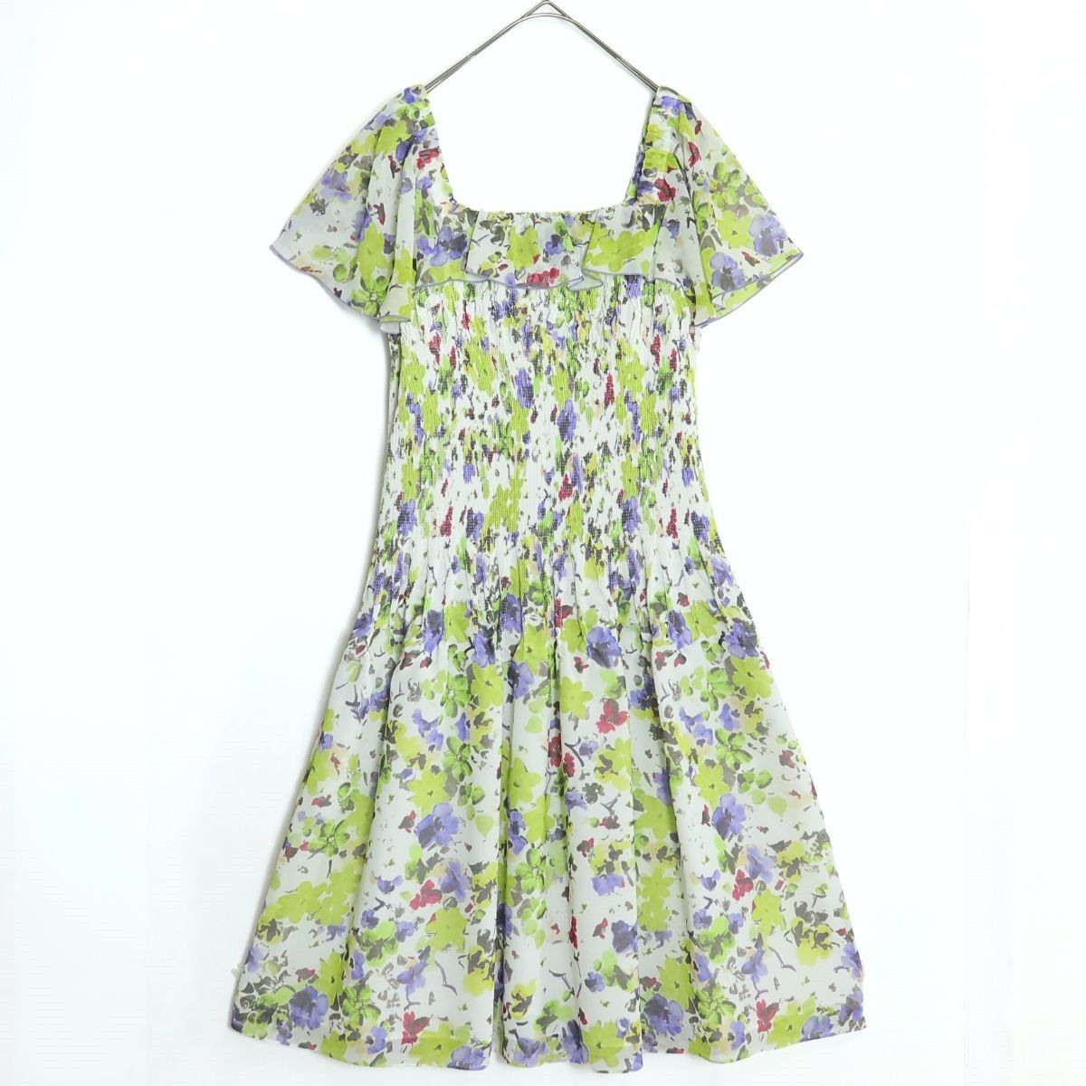 美品】YUKI TORII ユキトリイ☆華やかで素敵♪ 花柄シャーリング 
