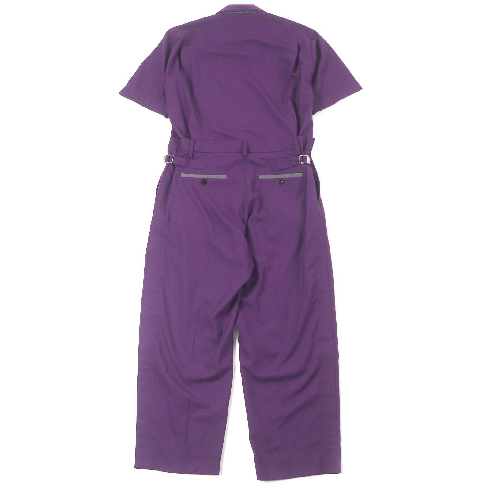 良品□Sacai サカイ 22AW 22-020669M Suiting Jumpsuits ロゴボタン 