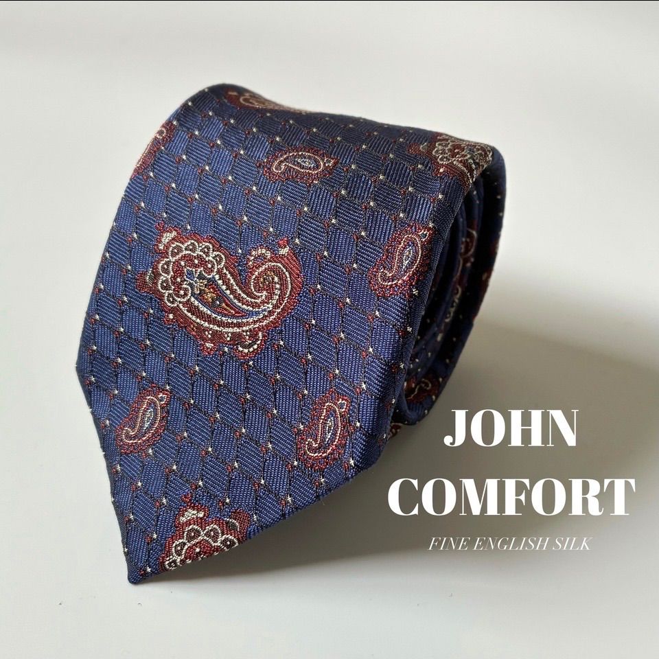 良品】 JOHN COMFORT / ペイズリー柄 ジャカード ネクタイ - メルカリ