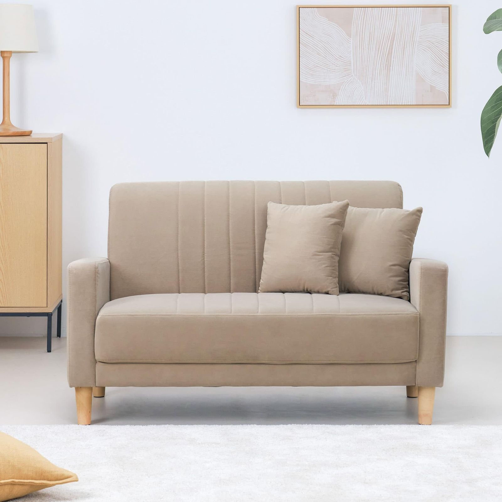 VENTOTA ソファー 2人掛け 肘付き ローソファー 2人掛け 脚付き