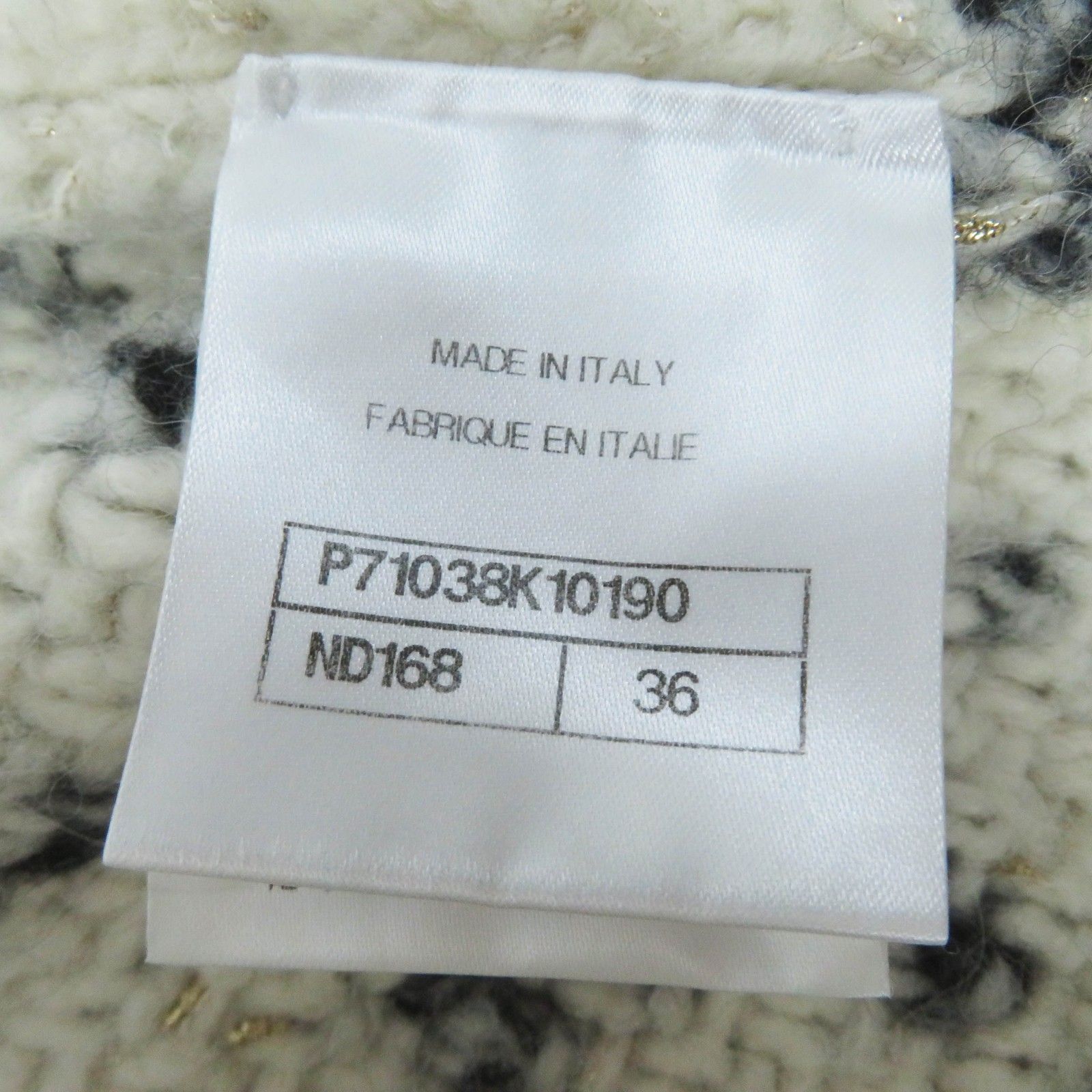 極美品◎CHANEL シャネル 2021年製 21A P71038 カシミヤ混 ランウェイ着 ロング丈 ニットベスト エクリュ ブラック ゴールド ピンク 36 イタリア製 正規品 レディース CHANEL（シャネル） 極美品◎CHANEL 2021年製 21A P71038 カシミヤ混