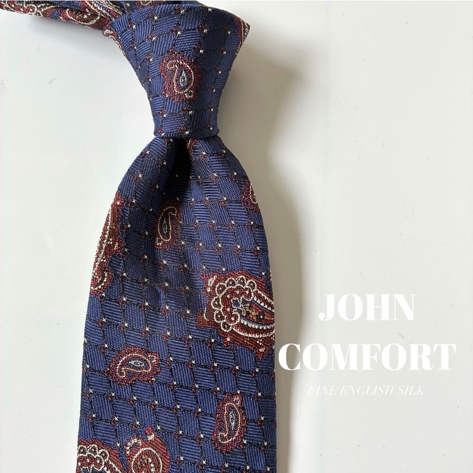 良品】 JOHN COMFORT / ペイズリー柄 ジャカード ネクタイ - メルカリ