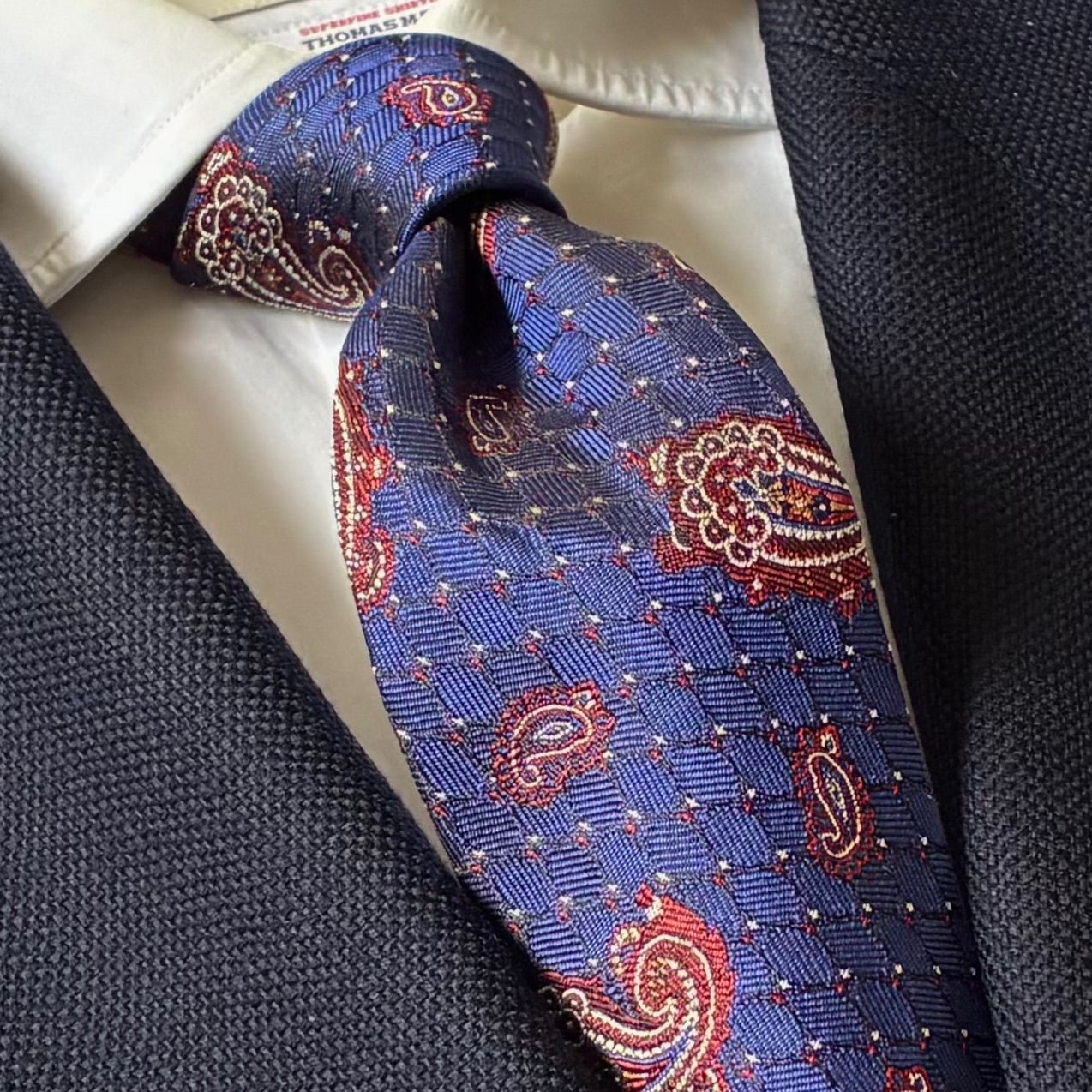 良品】 JOHN COMFORT / ペイズリー柄 ジャカード ネクタイ - メルカリ
