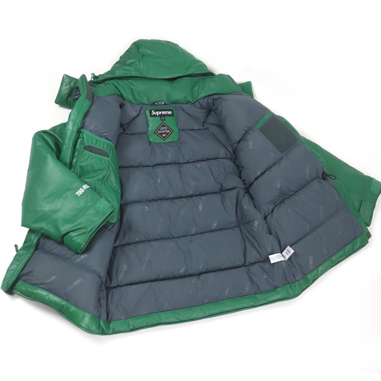 美品□Supreme シュプリーム 23SS Leather 700-Fill Down Parka 羊革