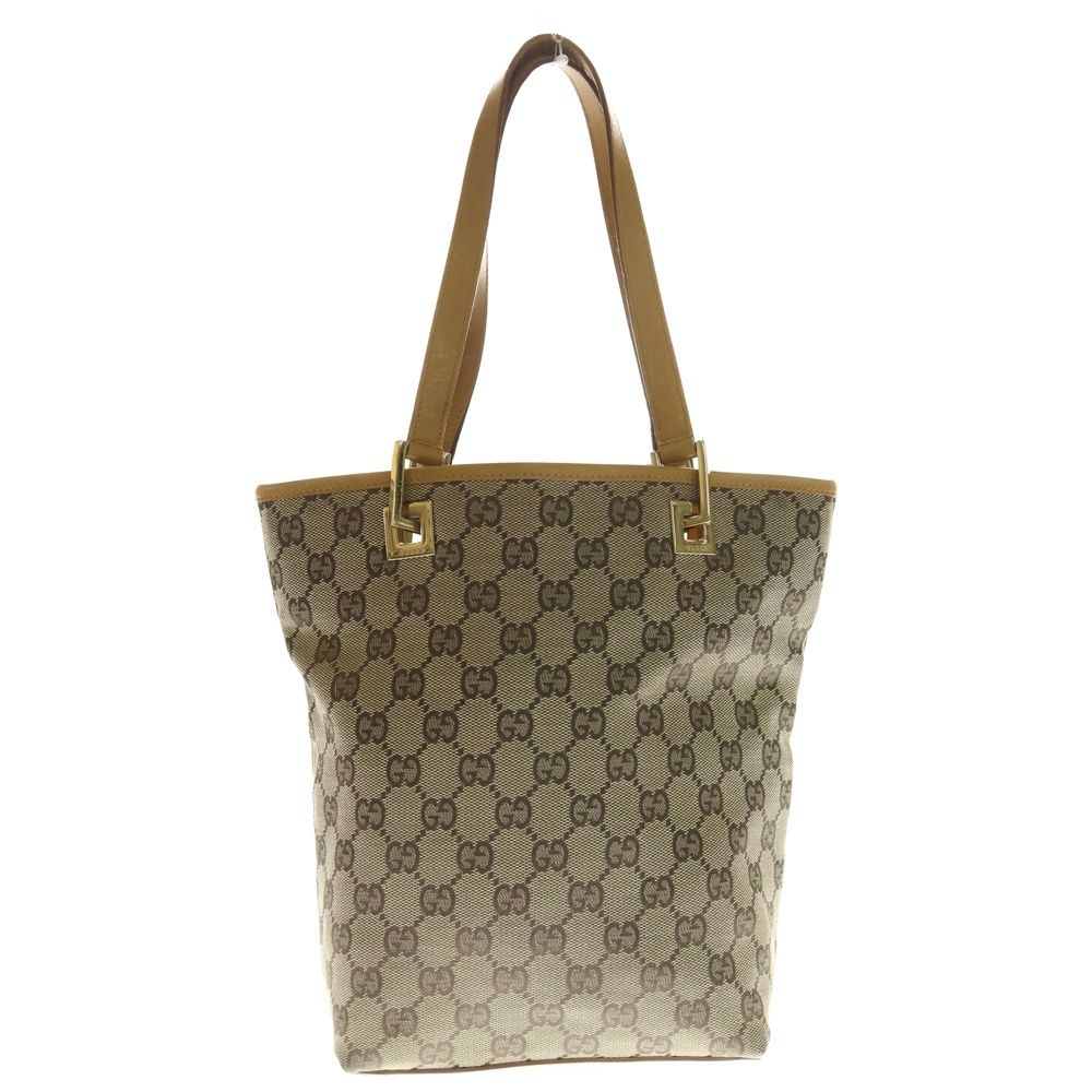 GUCCI (グッチ) GGキャンバス トートバッグ ハンドバッグ ベージュ