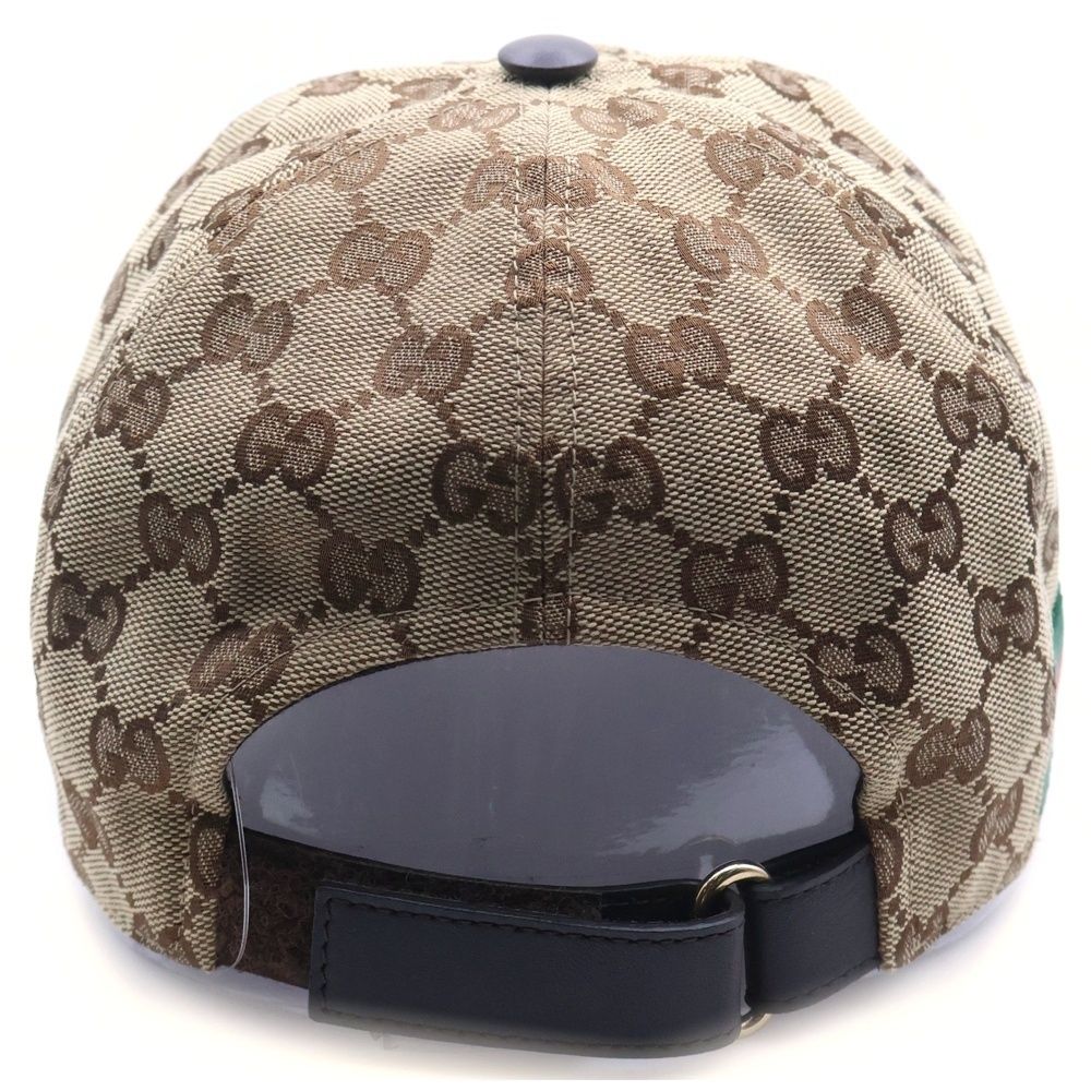 GUCCI (グッチ) GGキャンバス シェリーライン キャップ 帽子 ベージュ