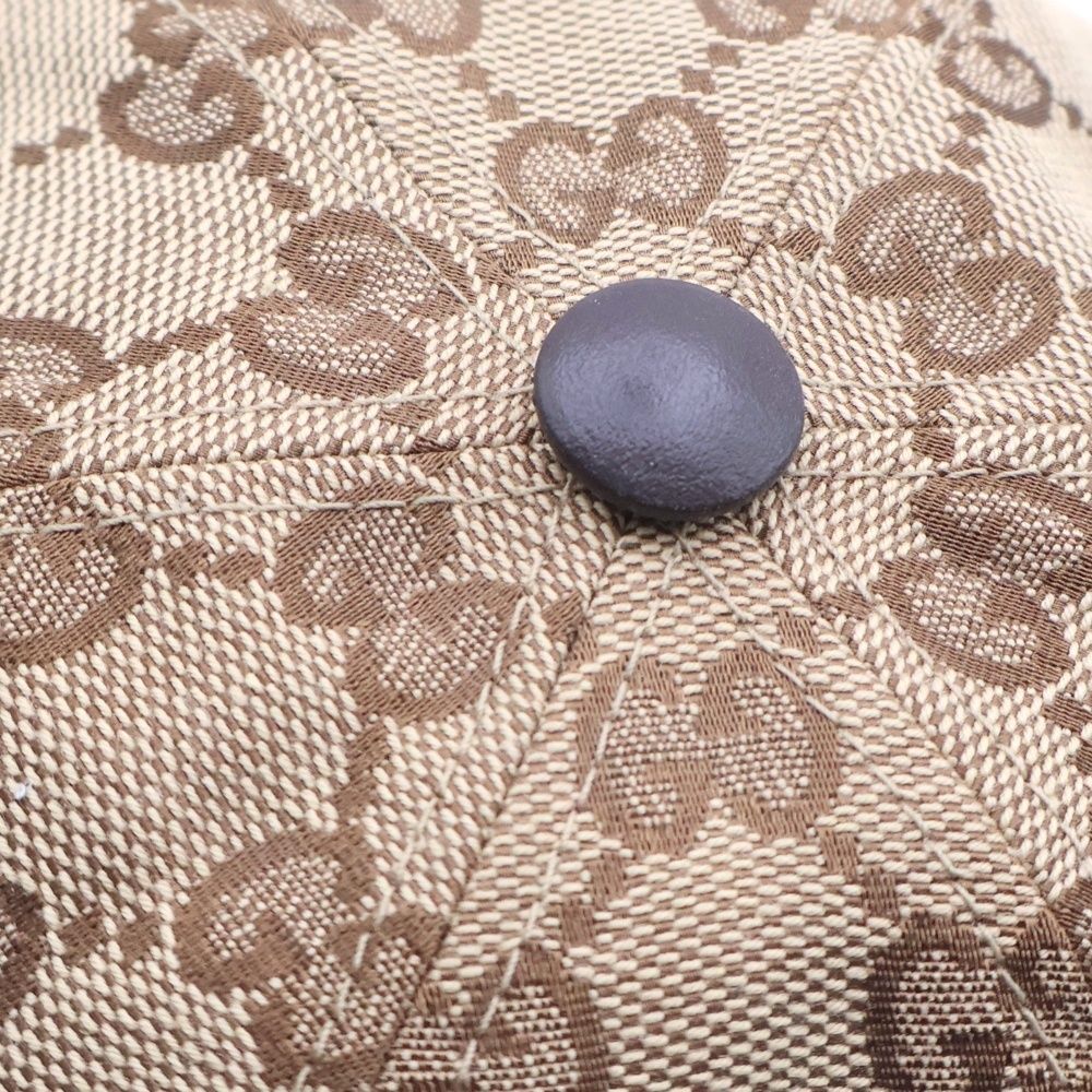 GUCCI (グッチ) GGキャンバス シェリーライン キャップ 帽子 ベージュ
