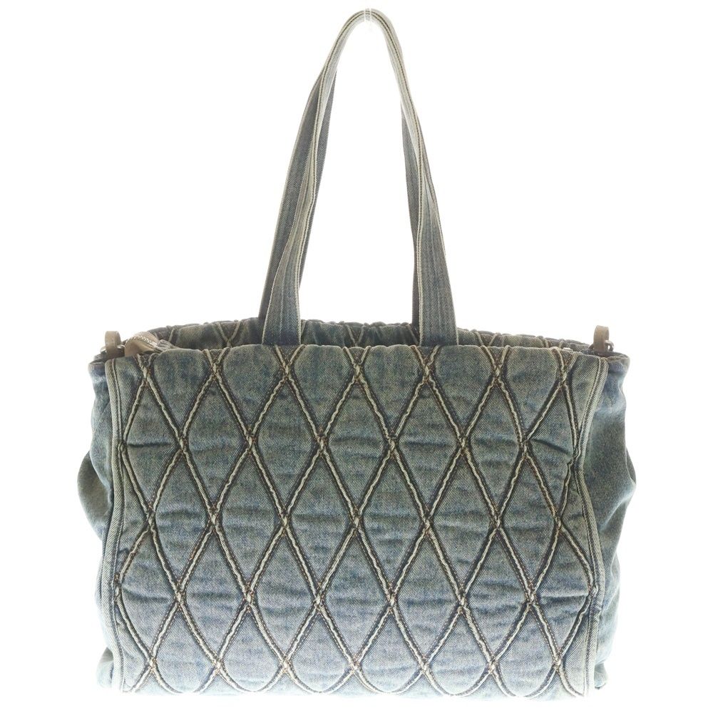 DIESEL (ディーゼル) 24AW CHARM-D-TOTE BAG IN ARGYLE QUILTED DENIM 