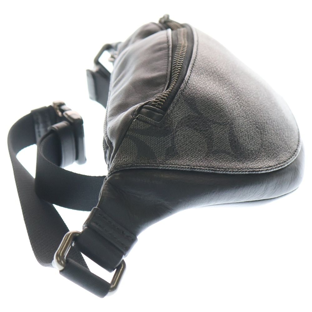 COACH (コーチ) シグネチャー ロゴ レザー ショルダーバッグ ブラック