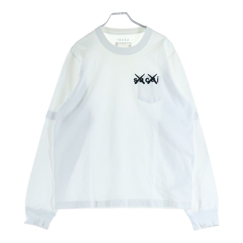 Sacai (サカイ) ×KAWS Embroidery Long Sleeve ロゴ刺繍 クルーネック