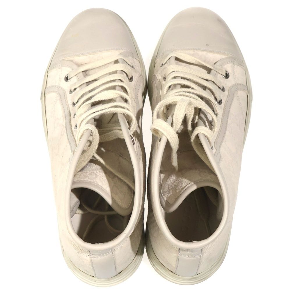 GUCCI ハイカットスニーカー GG柄 キャンバス アイボリー GUCCI (グッチ) GGキャンバス ハイカットスニーカー アイボリー 426188