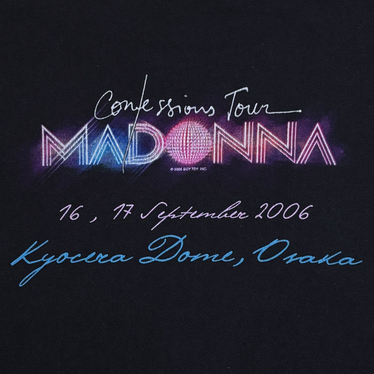 古着 00s Madonna Confessions Tour マドンナ ツアー Tシャツ ブラック