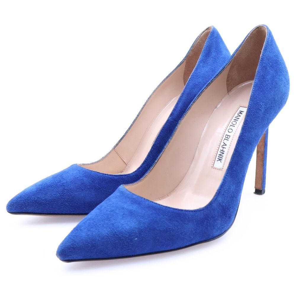 MANOLO BLAHNIK (マノロブラニク) スウェードポインテッドトゥパンプス