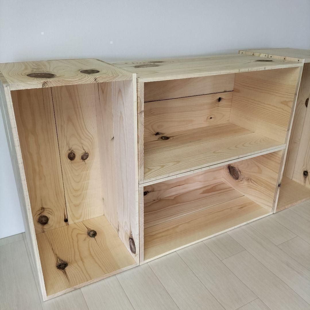 持ち手無しりんご箱》6箱セット☆収納 木箱 本棚 北欧 インテリア DIY 
