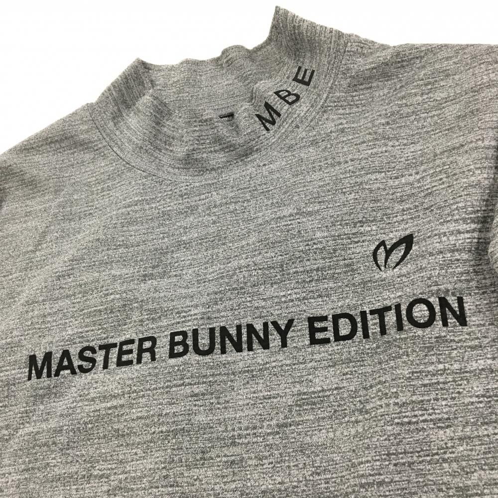 超美品】マスターバニー 長袖ハイネックシャツ 杢グレー ロゴ