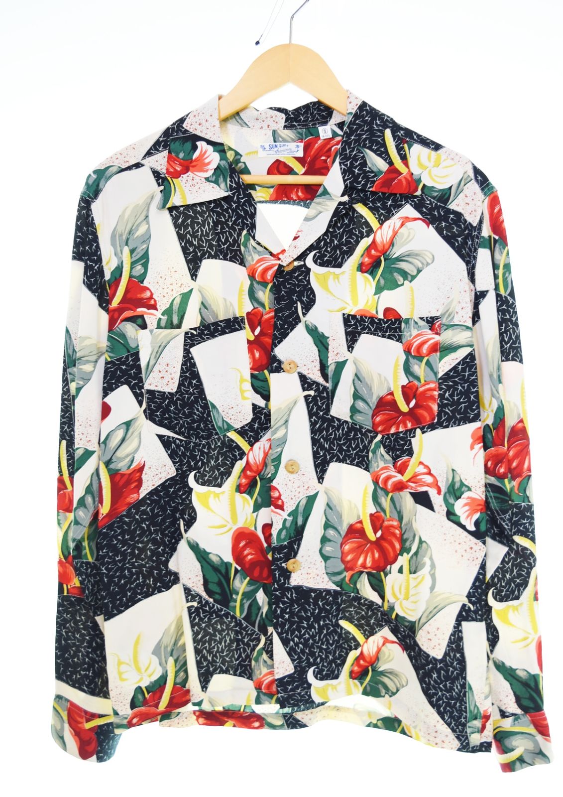 サンサーフ SUN SURF Aloha shirt アロハシャツ 花柄 SS22686 長袖
