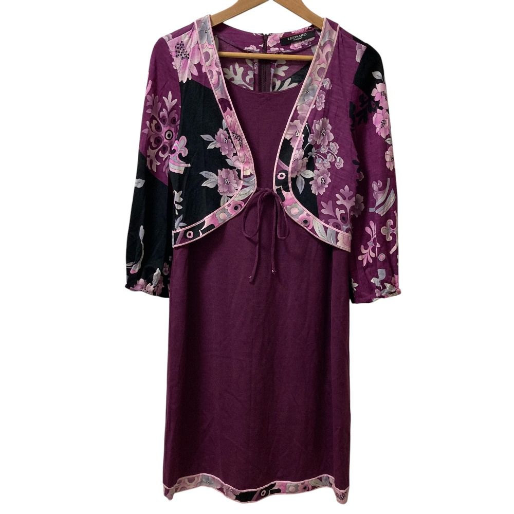 良品 LEONARD FASHION レオナール レイヤード フラワープリント