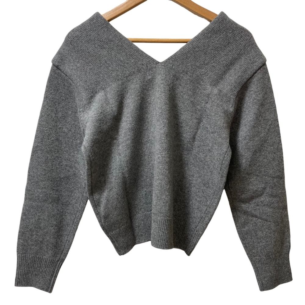 未使用 25AW NOICE ノイス Deuxieme Classe ドゥーズィエムクラス取扱い OFF-SHOULDER WOOLBLEND KNIT ニット セーター サイズF グレー レディース 古着 中古 USED 未使用 25AW NOICE ノイス Deuxieme Classe ドゥーズィエムクラス