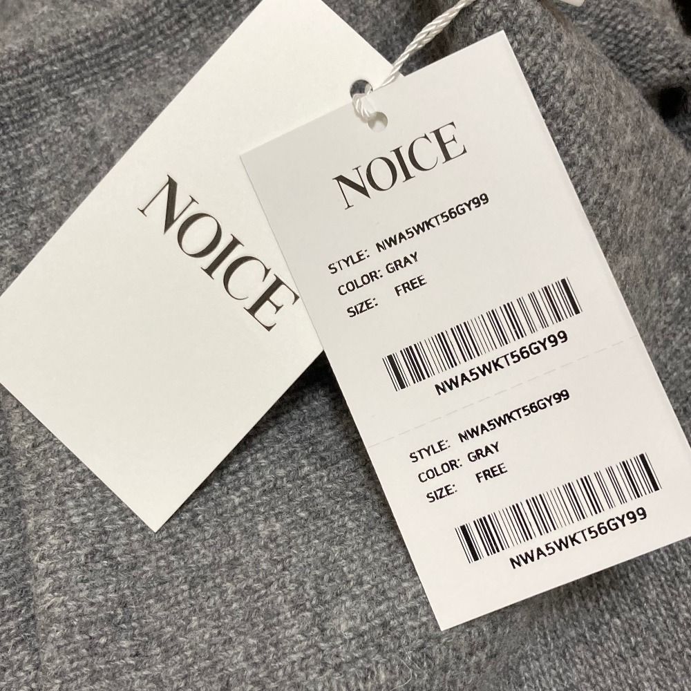 未使用 25AW NOICE ノイス Deuxieme Classe ドゥーズィエムクラス取扱い OFF-SHOULDER WOOLBLEND KNIT ニット セーター サイズF グレー レディース 古着 中古 USED NOICE/ノイス】OFF-SHOULDER WOOLBLEND KNIT（ニット／セーター