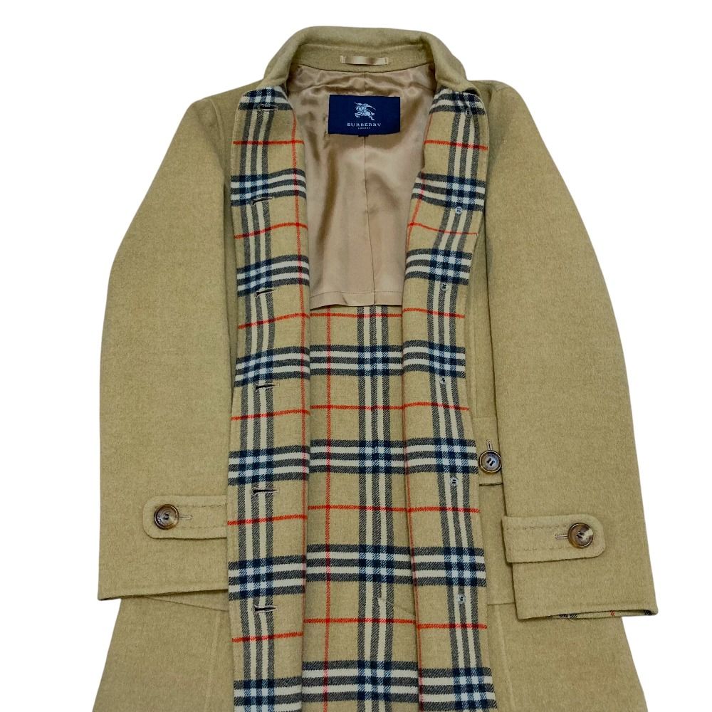 美品 BURBERRY LONDON バーバリーロンドン 裏地ノバチェック カシミヤ