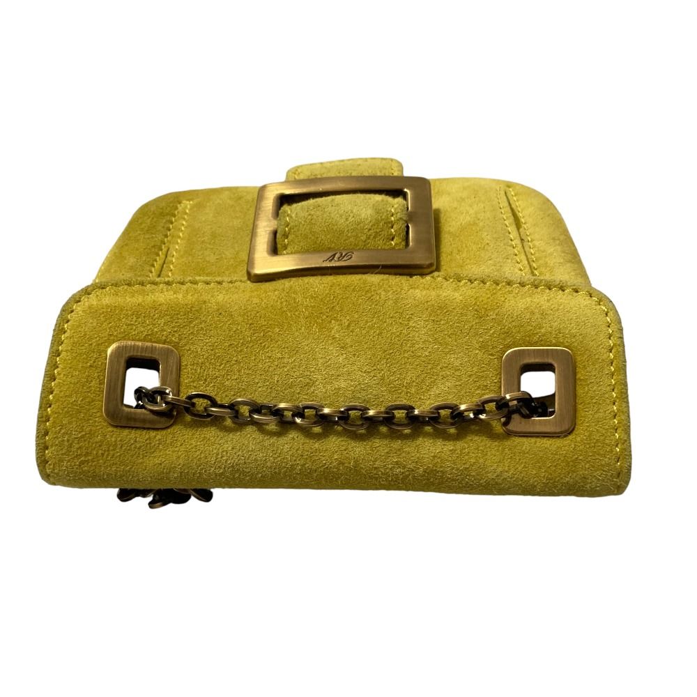 良品 ROGER VIVIER ロジェヴィヴィエ スエード チェーン ショルダー 