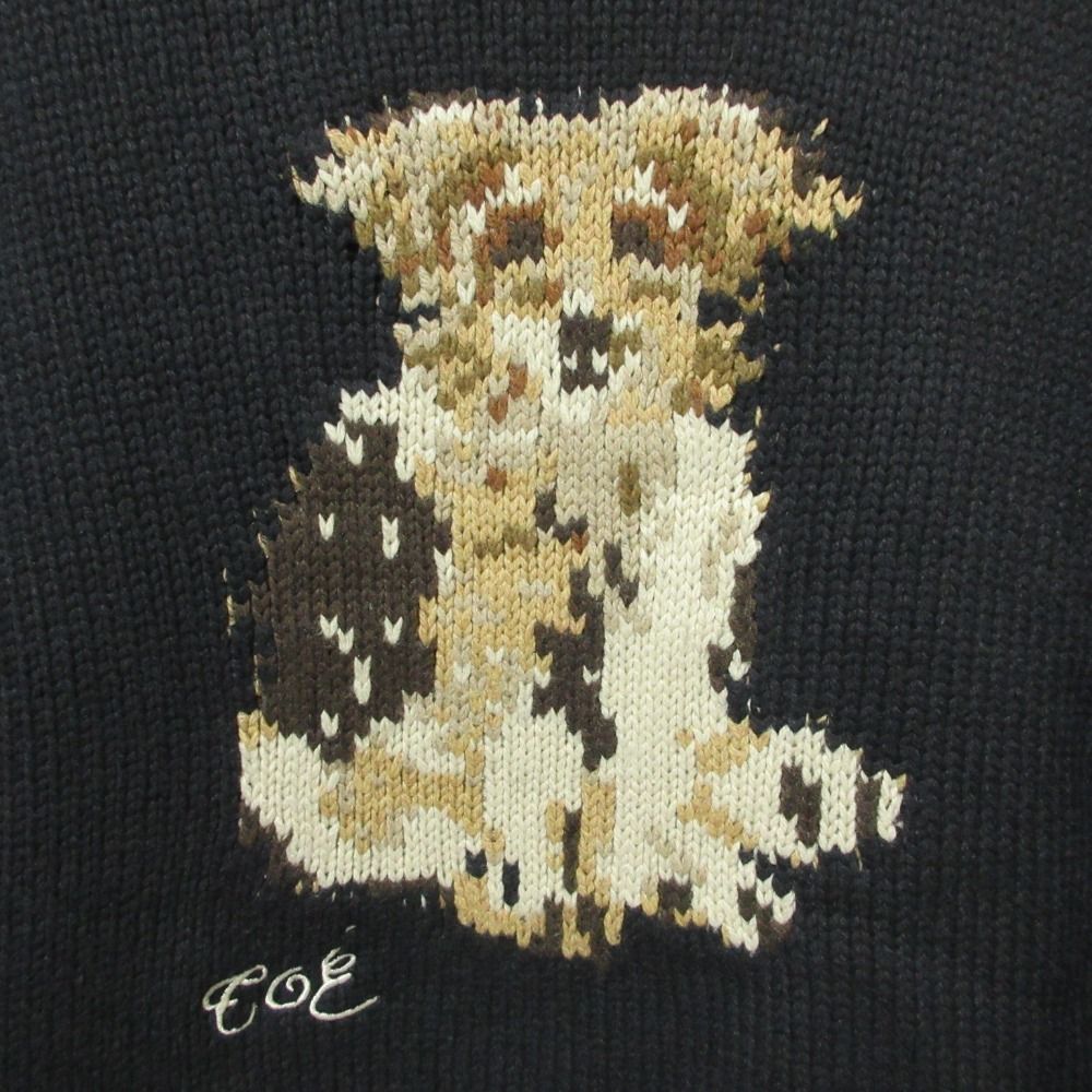 良品 THE TOE ザ トゥー Schloss Dog Knit 長袖 ニットセーター