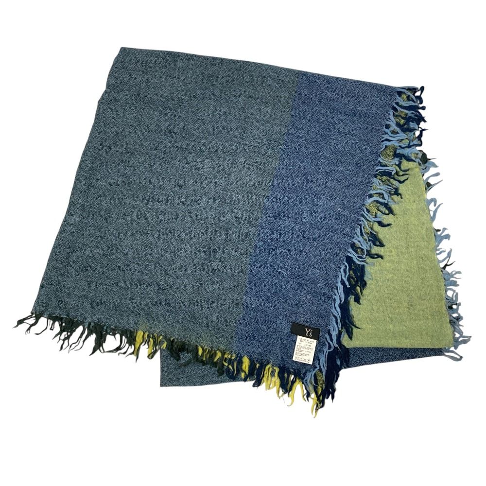 美品 Y's ワイズ ヨウジヤマモト ウール 大判ストール ショール YR-L08