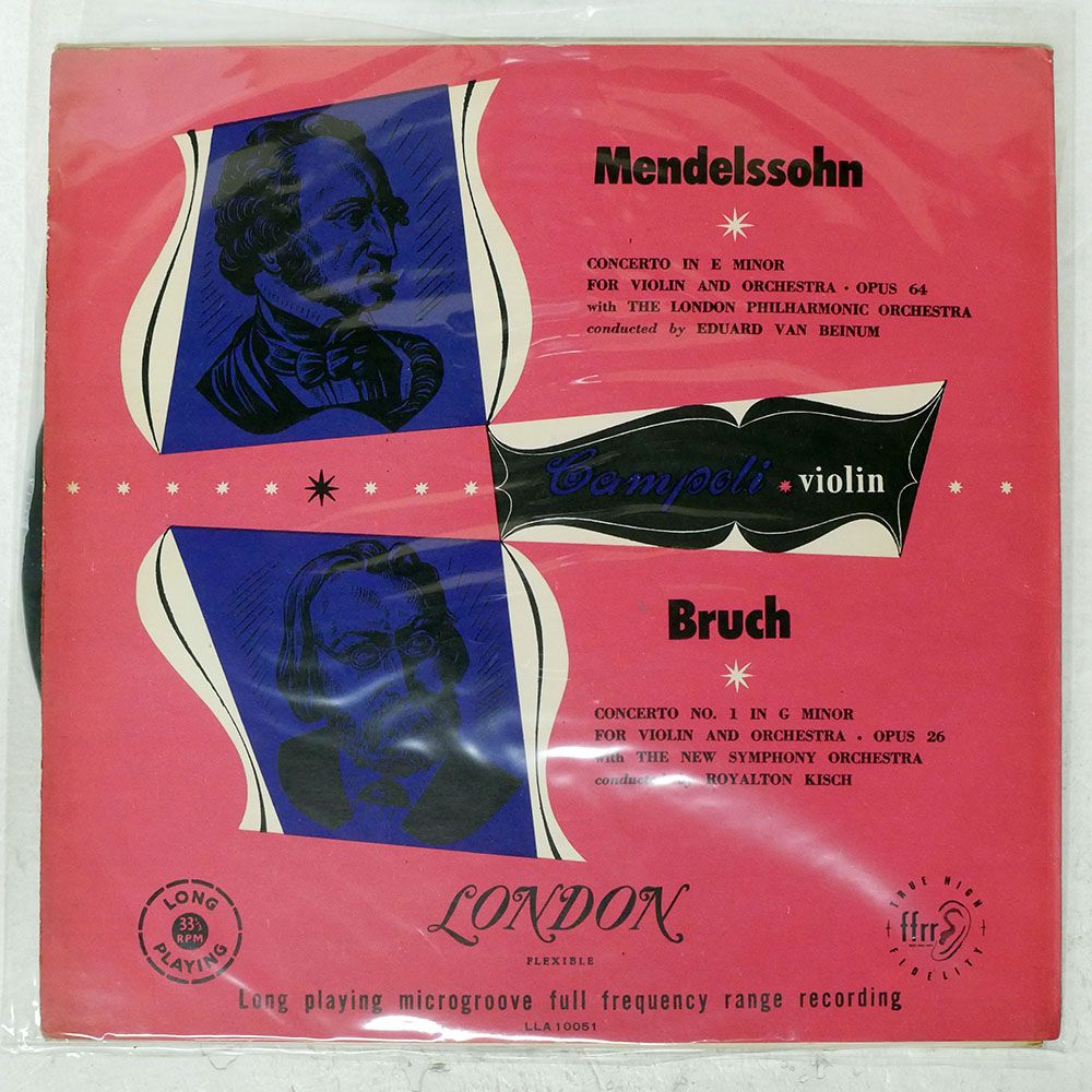 国内盤 EDUARD VAN BEINUM/MENDELSSOHN CONCERTO IN E MINOR FOR