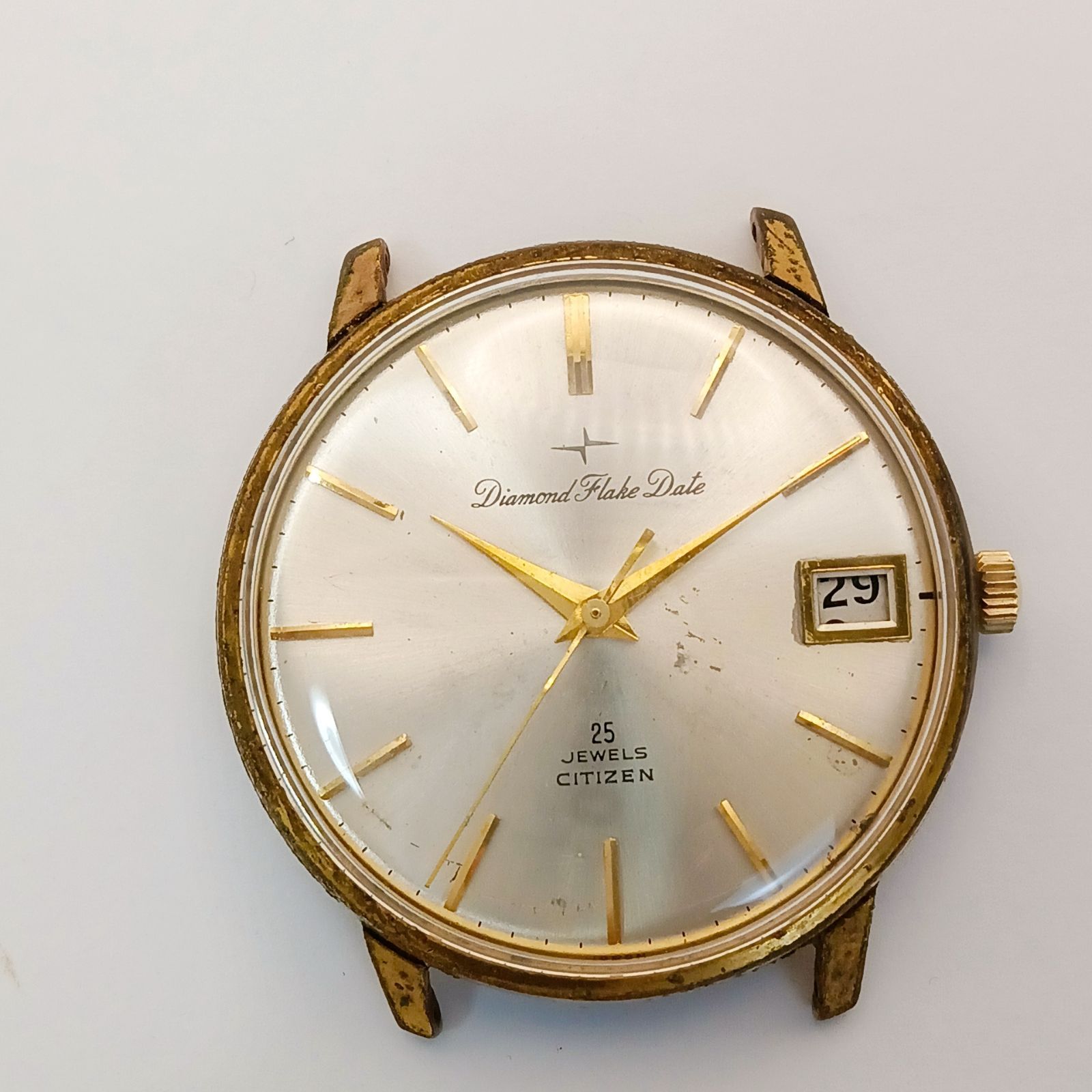 稼働 良品】0306-6 CITIZEN Doamond Flake Date シチズン ダイヤモンド 