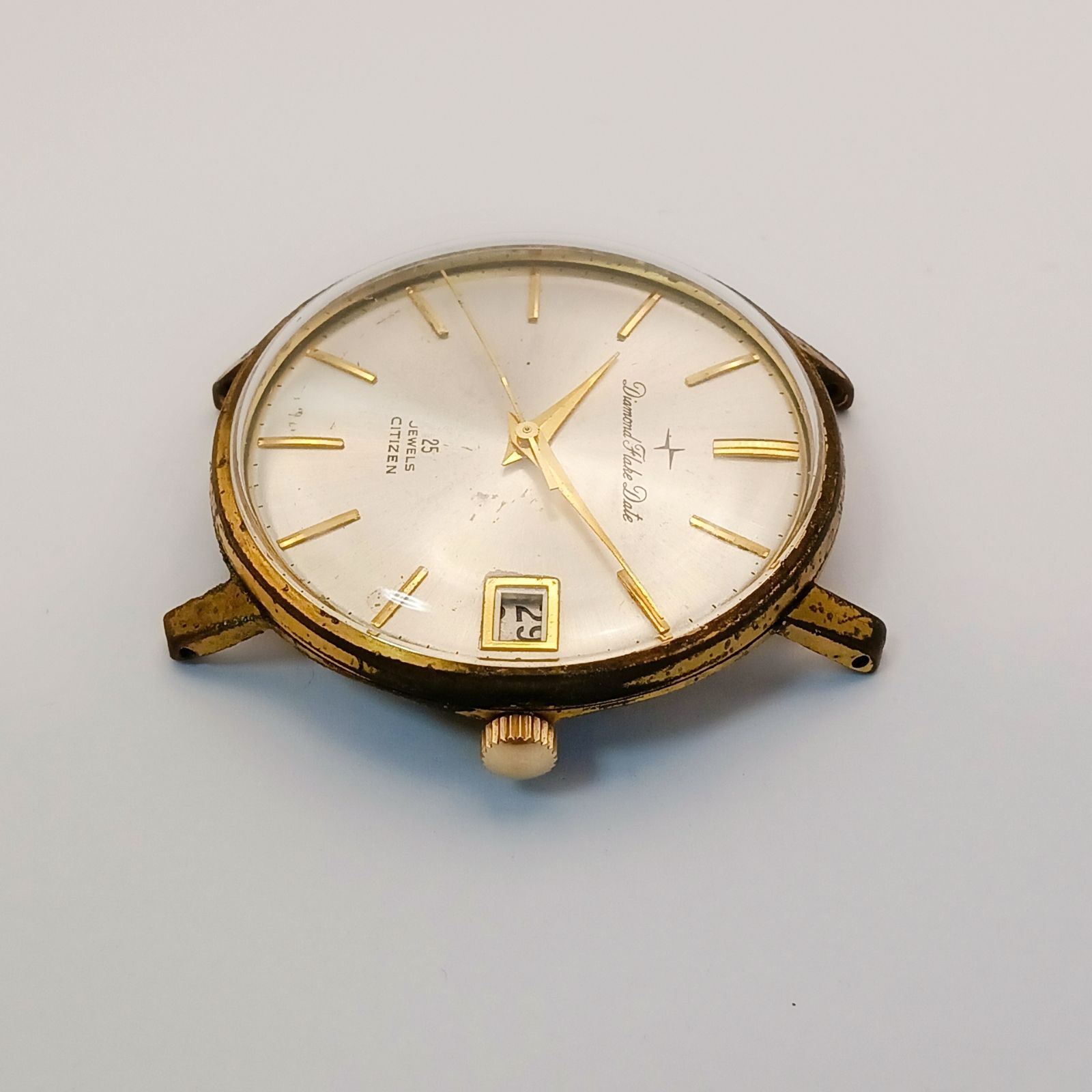 稼働 良品】0306-6 CITIZEN Doamond Flake Date シチズン ダイヤモンド