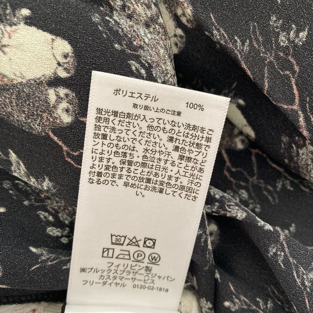 美品 BROOKS BROTHERS ブルックスブラザーズ フクロウ総柄 フリル