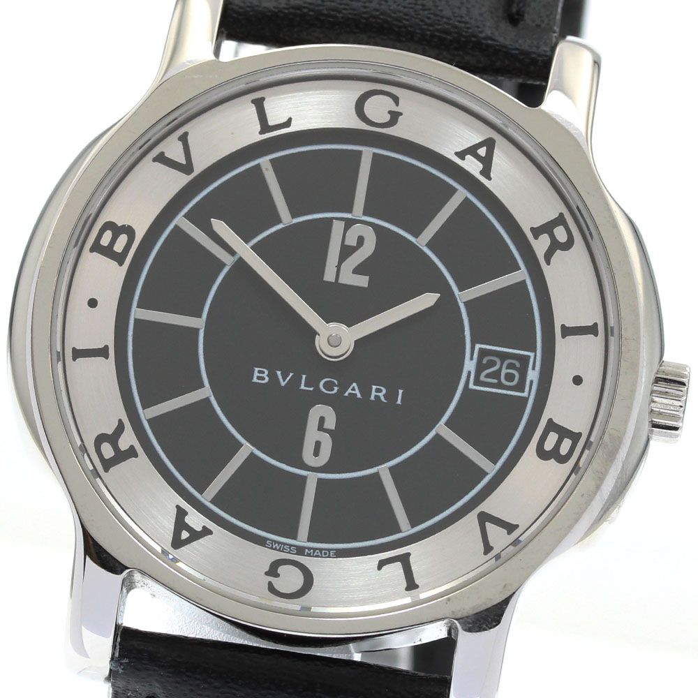ブルガリ BVLGARI ST35S ソロテンポ デイト クォーツ メンズ 保証書付き_943801 ブルガリ BVLGARI ST35S ソロテンポ デイト クォーツ メンズ 保証書