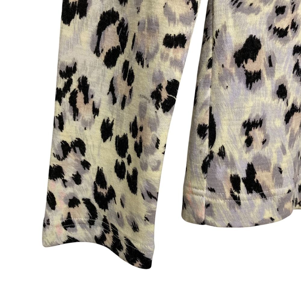 美品 LEONARD PARIS レオナールパリ レオパード ウール ニット カットソー サイズ38 ベージュ ブラック レディース 古着 中古 USED 美品 LEONARD PARIS レオナールパリ レオパード ウール ニット