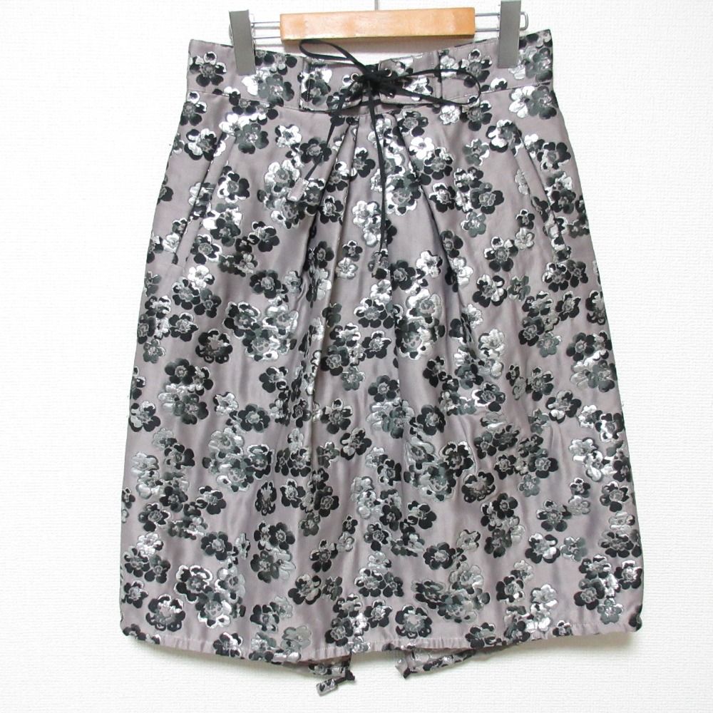 美品 JIL SANDER NAVY ジルサンダーネイビー フラワージャガード