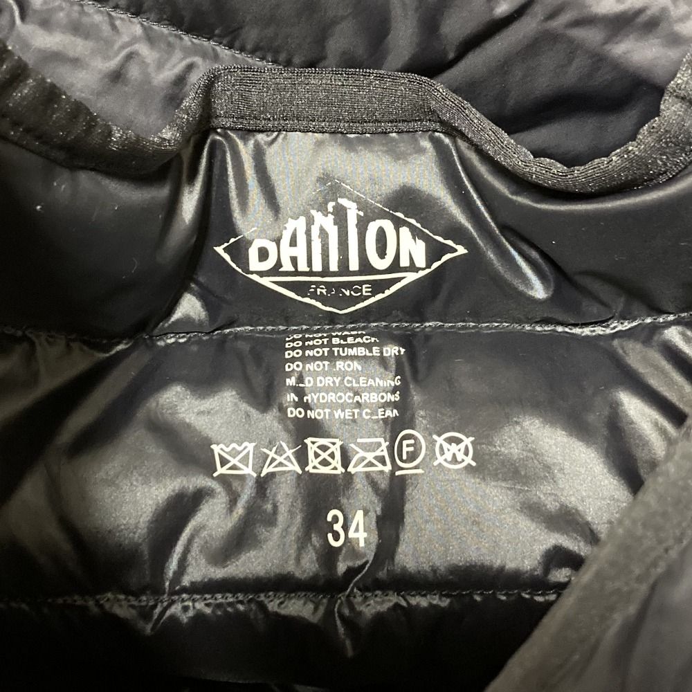美品 DANTON ダントン Crew Neck Inner Down Jacket ノーカラー