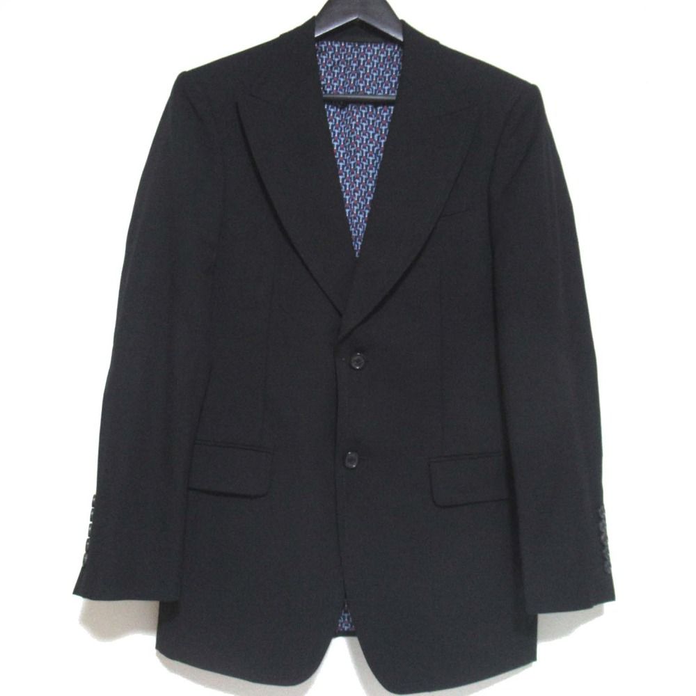 美品 GUCCI グッチ 裏地ホースビット総柄 モヘヤブレンド シングル